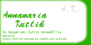annamaria kutlik business card